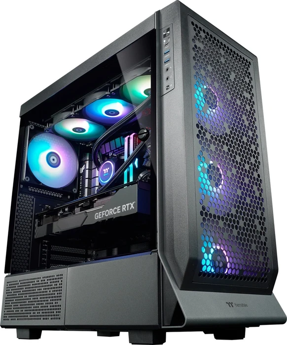 Thermaltake Neired, schwarz, Ryzen 7 7700X, 32GB RAM, 2TB SSD, GeForce RTX 4080