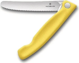 Victorinox Swiss Classic Gemüsemesser mit Wellenschliff faltbar gelb