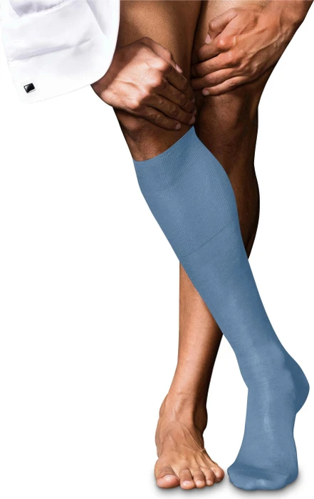 Falke No. 9 Pure Fil d'Écosse Socken airy blue (Herren)