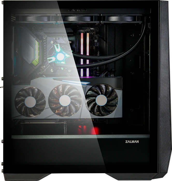 Zalman Z9 Iceberg_Black, schwarz, Glasfenster