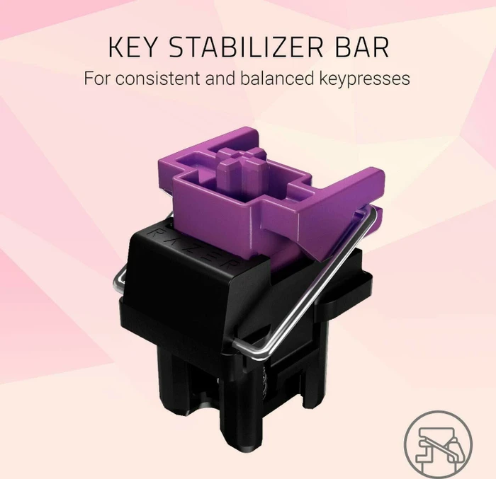 Razer Huntsman Quartz Pink, Razer Clicky Optical PURPLE, USB, US