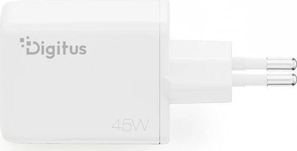 Digitus USB GaN Charger 1x USB-C 1x USB-A 45W weiß