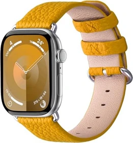 Fullmosa Lederarmband für Apple Watch 42mm/44mm gelb