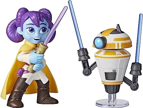 Hasbro Star Wars - Young Jedi - Adventures Pop-Up Lichtschwert Duell Lys Solay & Trainings-Droid