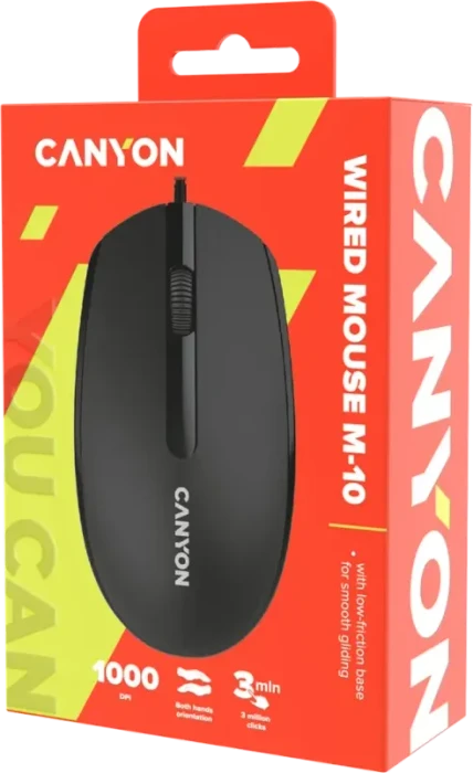 Canyon M-10 Wired Mouse, schwarz, USB