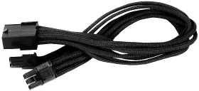SilverStone PP07-PCIB, 6/8-Pin PCIe Verlängerung 250mm, sleeved schwarz (SST-PP07-PCIB / 40094)