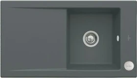 Villeroy & Boch Timeline 50 flat flächenbündig Becken reversibel mit Ablauffernbedienung graphite