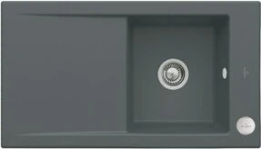 Villeroy & Boch Timeline 50 flat flächenbündig Becken reversibel mit Ablauffernbedienung graphite