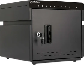 Manhattan 10-Port Mobiler Ladeschrank, Notebook, Tablet und Smartphone, 10 Geräte bis 10.2", versperrbar