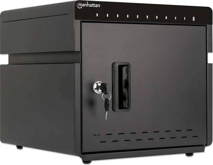 Manhattan 10-Port Mobiler Ladeschrank, Notebook, Tablet und Smartphone, 10 Geräte bis 10.2", versperrbar