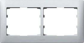 Legrand Pro21 Galea Rahmen 2-fach waagrecht, soft aluminium