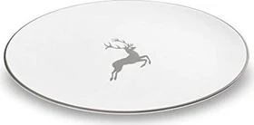 Gmundner Keramik Grauer Hirsch Platte oval 33x26cm