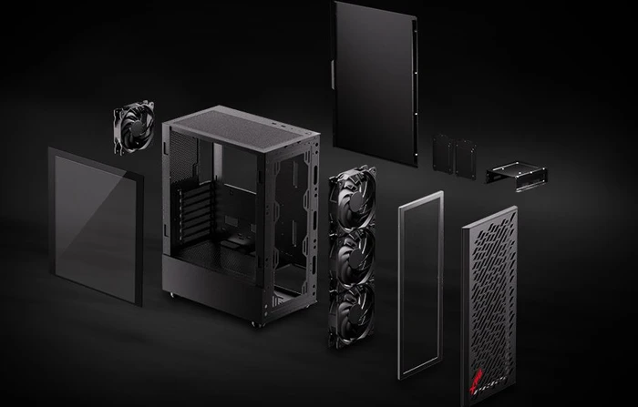 ADATA XPG Valor Air, weiß, Glasfenster