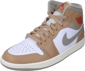 Nike Air Jordan 1 Mid hemp/white/college grey/fire red (Herren)