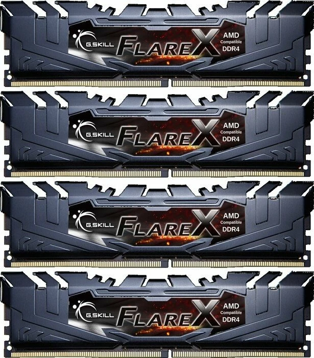 G.Skill Flare X schwarz UDIMM 64GB Kit, DDR4-3200, CL16-18-18-38