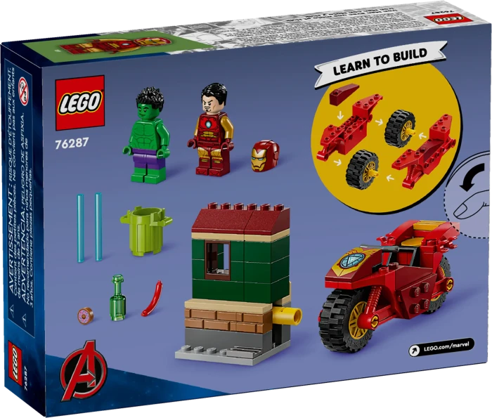 LEGO Marvel Super Heroes Spielset - Iron Man mit Bike und der Hulk