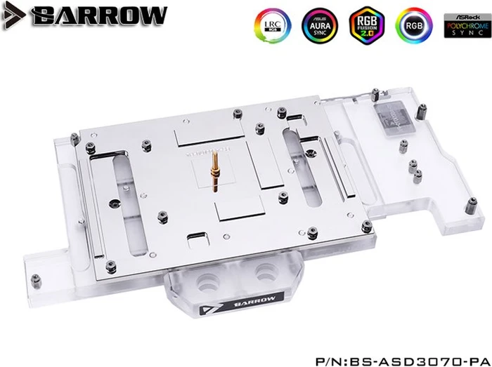 Barrow NVIDIA RTX 3070 LRC 2.0 Full Coverage GPU Water Block, ASUS Dual 3070 Aurora