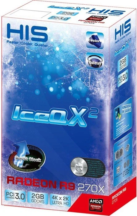 HIS Radeon R9 270X Mini IceQ X² Boost Clock, 2GB GDDR5, DVI, HDMI, 2x mDP