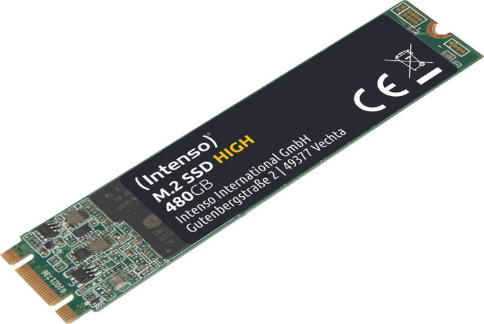 Intenso High Performance SSD 480GB, M.2 2280 / B-M-Key / SATA 6Gb/s