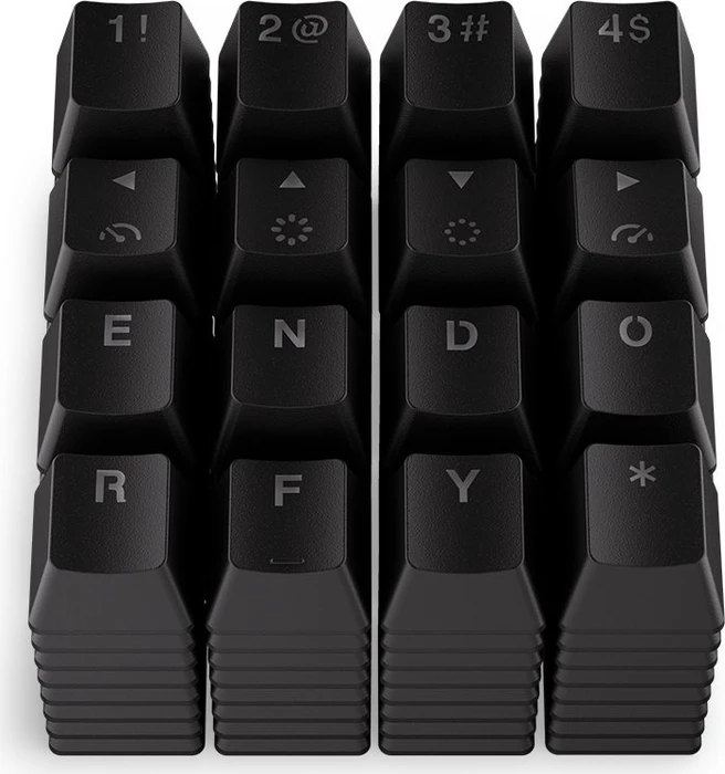 Endorfy PBT Keycaps, Kunststoff (PBT) Double-Shot, schwarz, 124 Tasten, ANSI-US