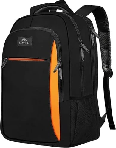 Matein Backpack, 17.3" Notebook-Rucksack, 48cm, 35l, schwarz/orange