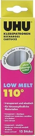 UHU Low Melt Heißklebepatronen transparent, 15 Stück