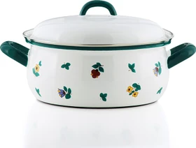 Riess Country Gmundner Streublumen Kasserolle mit Deckel 18cm 1.5l