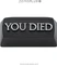 Zomoplus Keycap YOU DIED, Aluminium, silber/schwarz, 1 Taste Vorschaubild