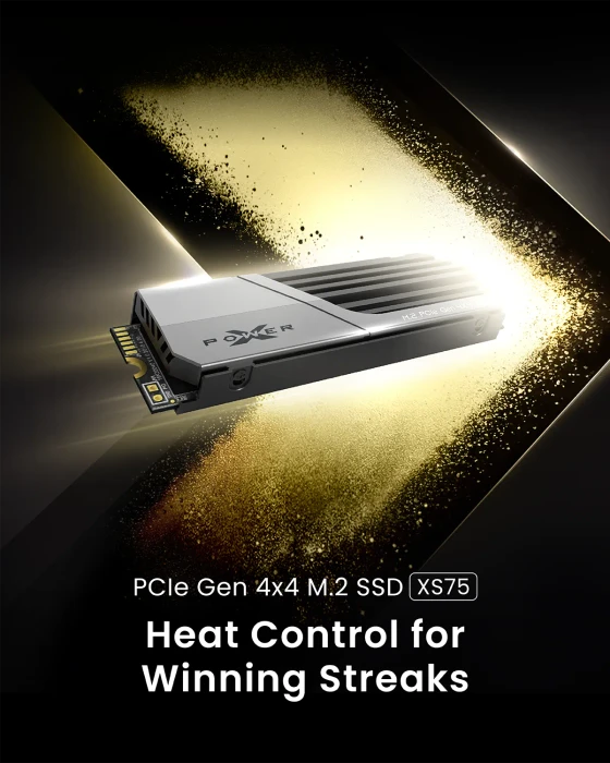 Silicon Power XPOWER XS75 2TB, M.2 2280 / M-Key / PCIe 4.0 x4, Kühlkörper