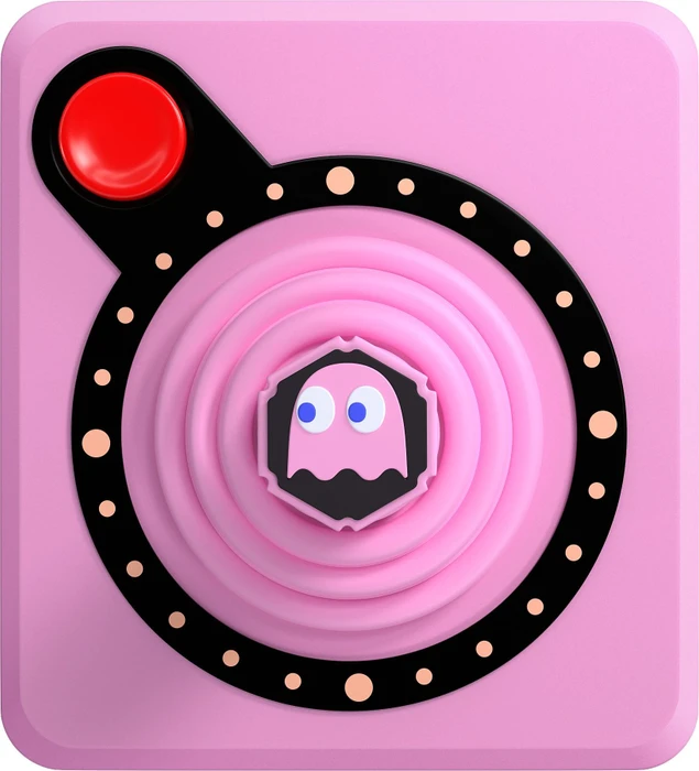 Atari CX40+ Wireless Joystick Ghost Edition Pinky rosa