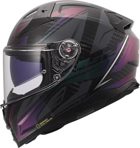 LS2 FF811 Vector II Carbon Savage schwarz/violett/grün