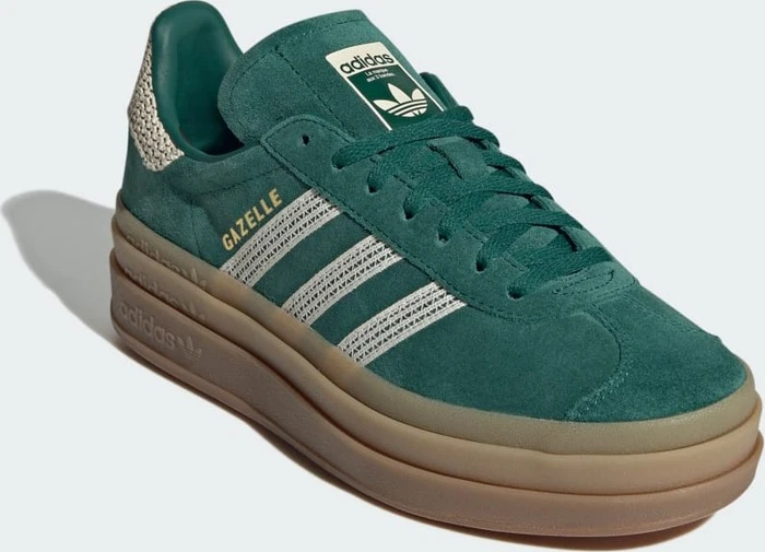 adidas Gazelle Bold collegiate green/wonder white/gold metallic (Damen)
