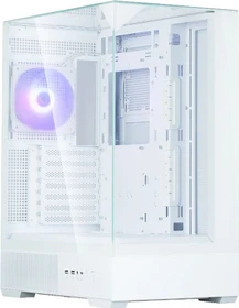 Zalman P40 Prism White, weiß, Glasfenster