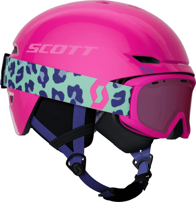 Scott Keeper 2 + Jr. Witty Brille Combo Helm neon pink (Junior)