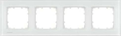 Siemens DELTA miro Glas Rahmen 4-Fach, weiß
