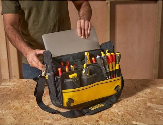 Stanley Fatmax 14" Laptop- und Werkzeugtasche, schwarz/gelb