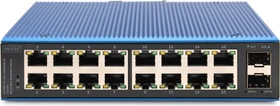 Digitus DN-65 Industrial Railmount Gigabit Switch, 16x RJ-45, 2x SFP