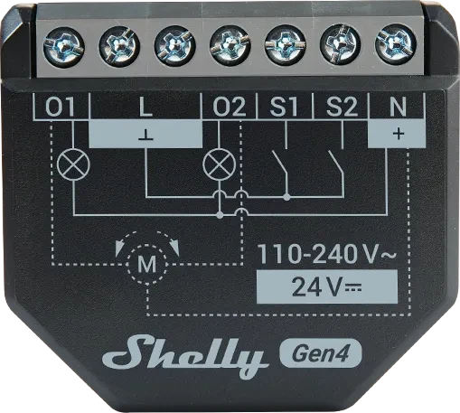 Shelly 2PM Gen4, 2-Kanal, Unterputz, Schaltaktor