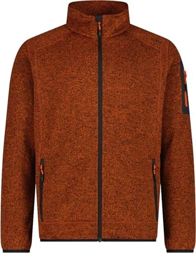 CMP Melange Knit Tech Heavy Fleece Jacke orange/antracite (Herren)