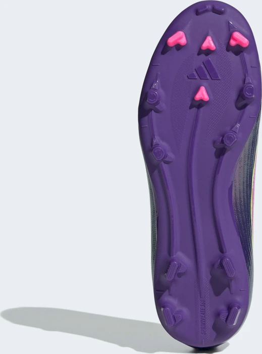 adidas F50 League Laceless FG/MG purple/cloud white/lucid lemon (Junior)