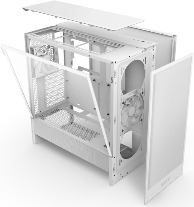NZXT H5 Flow (2024), weiß, Glasfenster