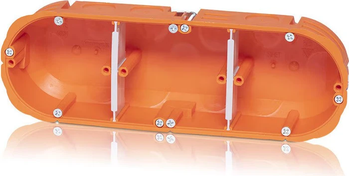 f-tronic HW Gerätedose massiv 3-fach