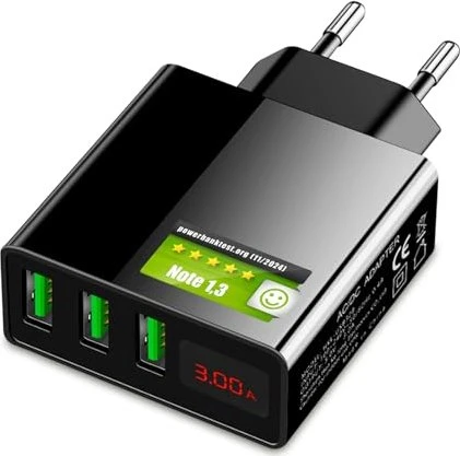 Eaxus Ladegerät 3x USB-A 15W schwarz
