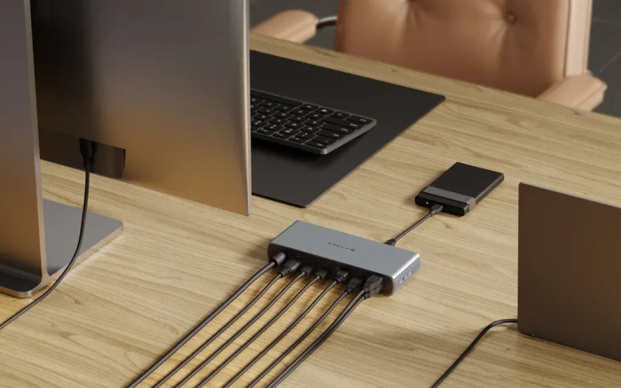 Hyper HyperDrive 11-Port Thunderbolt 4 Dock, Multiport-Adapter, grau, Thunderbolt 4 [Buchse]
