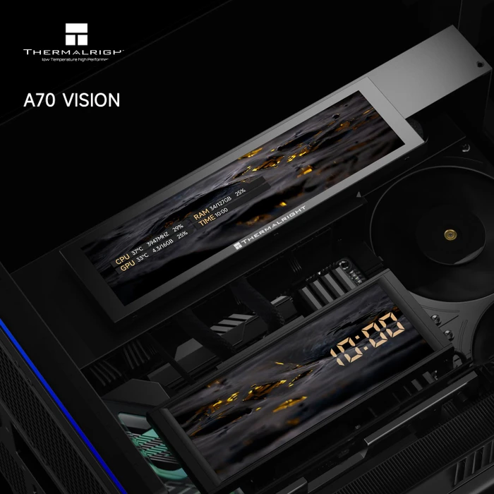 Thermalright A70 Vision Black, schwarz, Glasfenster