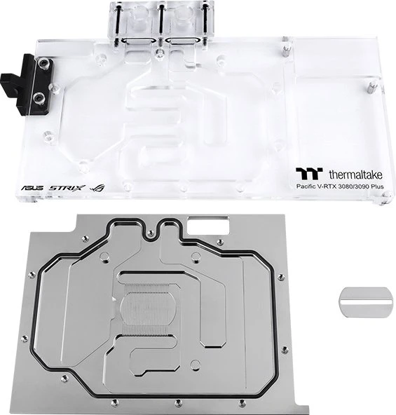 Thermaltake Pacific V-RTX 3080/3090 Plus ASUS ROG GPU Block mit Backplate, transparent