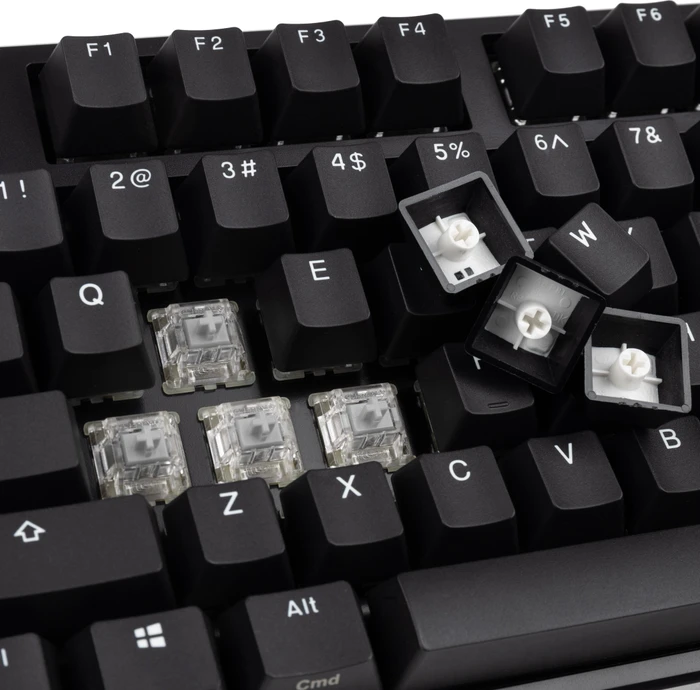 Ducky Origin Phantom Black, Retro schwarz, MX SPEED Silver, USB, US