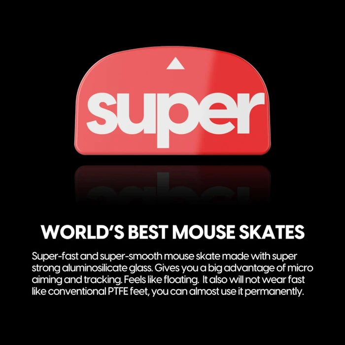Pulsar Gaming Gears Superglide 2 für Logitech G Pro X Superlight 2, Mausgleiter, rot
