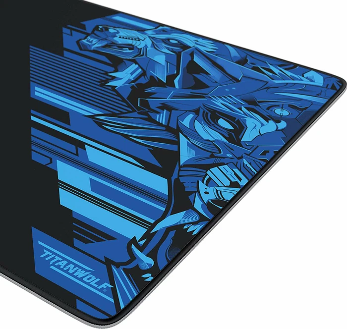 Titanwolf Vector Blue XXL Speed Gaming-Mauspad, schwarz/blau