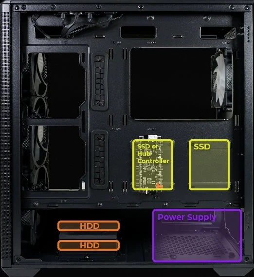 LC-Power Gaming 811B Meshwork_XL Dark, schwarz, Glasfenster